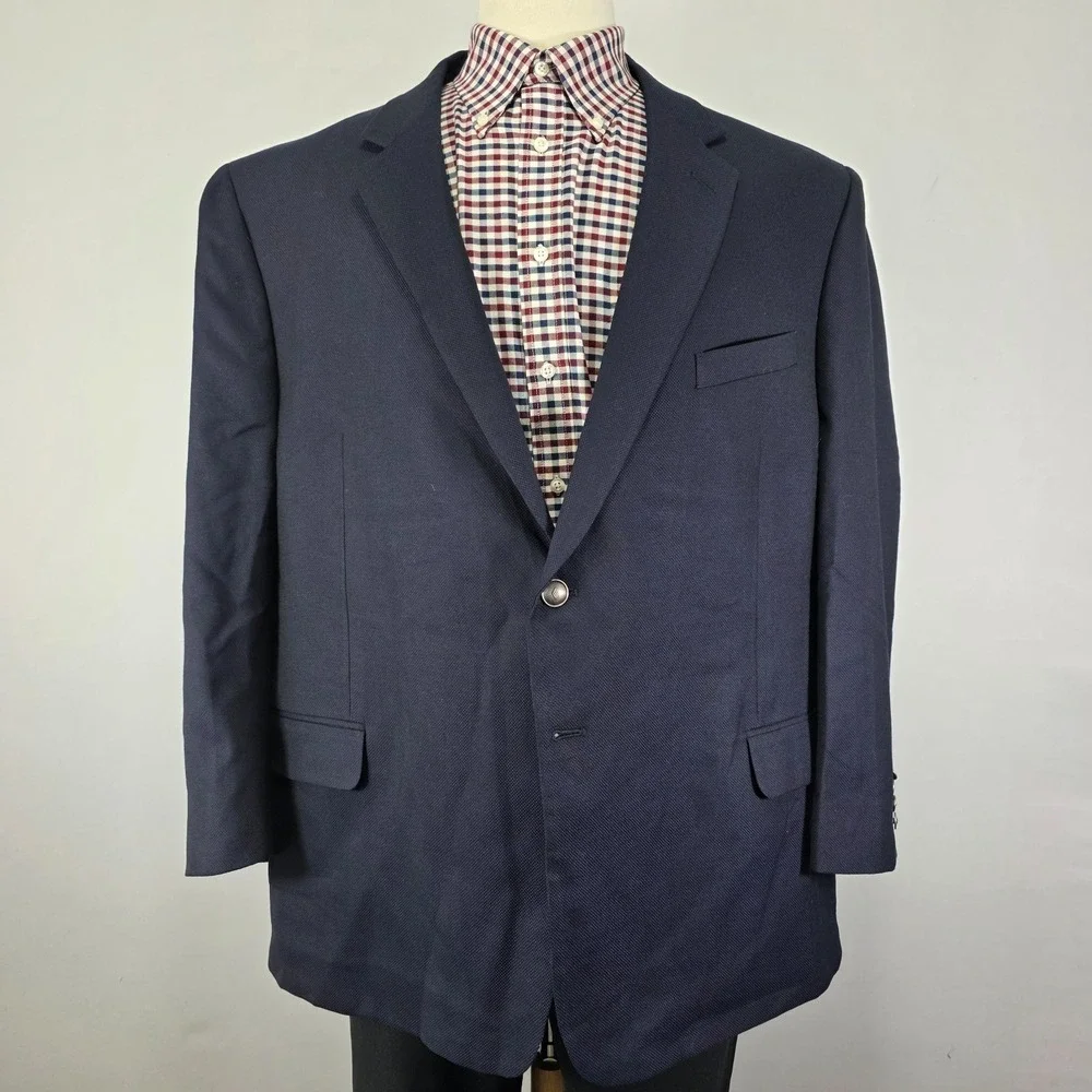 Joseph Abboud Herritage Men's Sport Coat Blazer Two Button Navy Wool Size‎ 50S